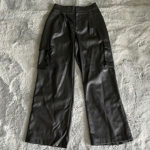 UO Faux Leather Wide Leg Pants